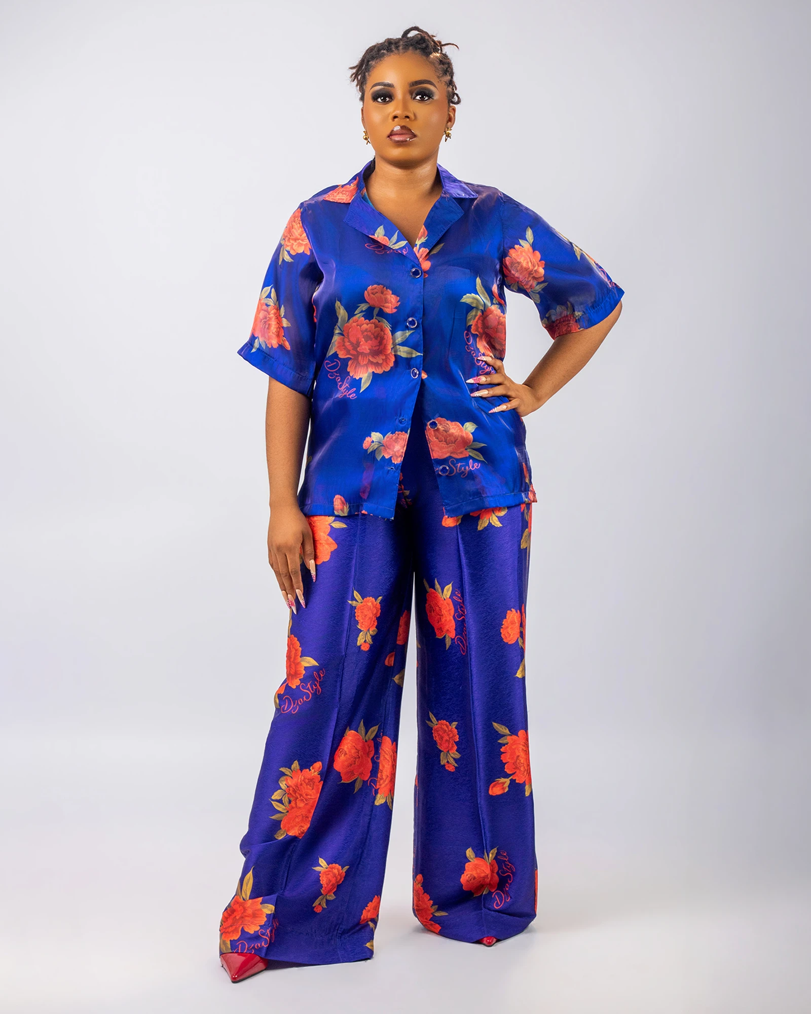 Peony Silk Trousers