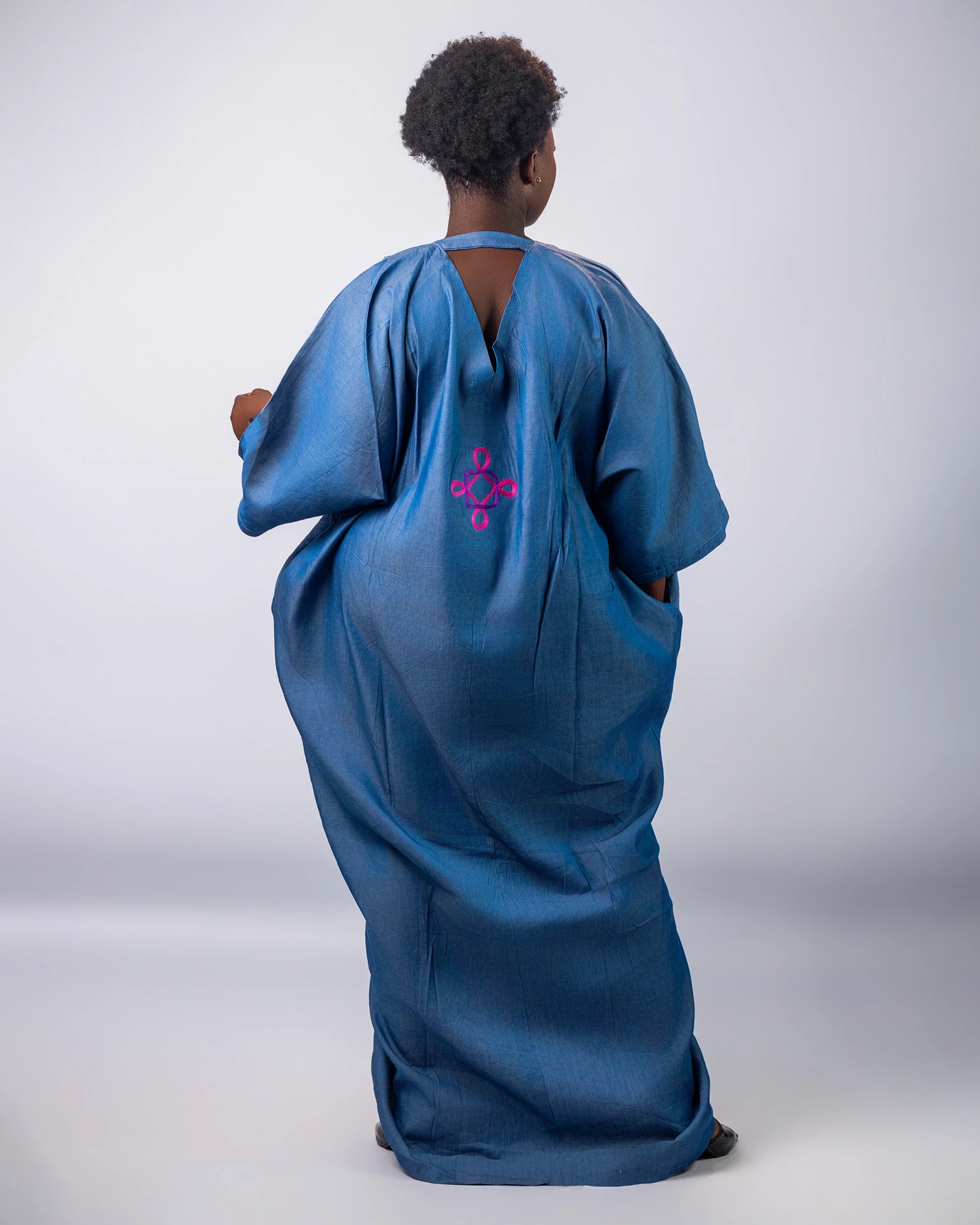 Tied Denim Dress - Image 3